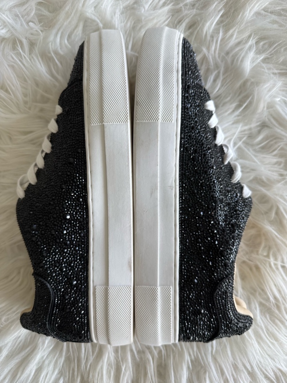 Betsey Johnson Sidny Crystal Pavé Platform Sneakers - Picture 5 of 9